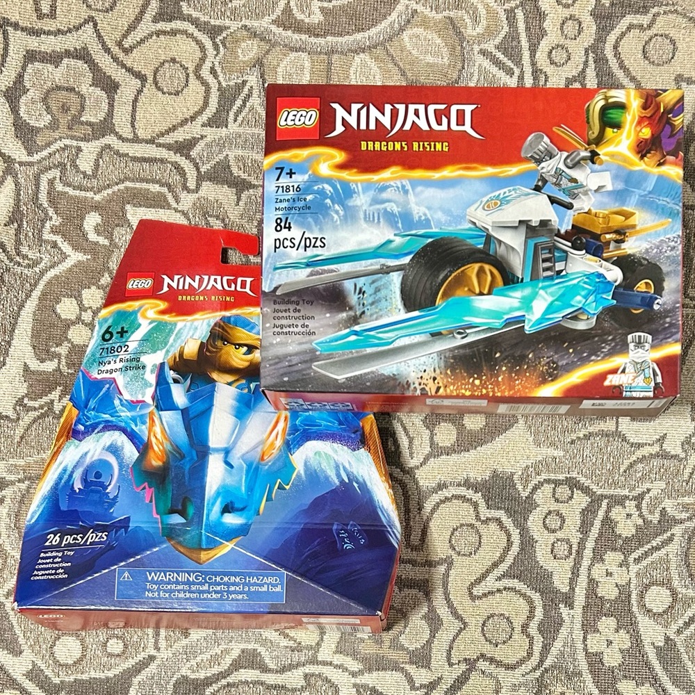 LEGO Ninjago: Nya’s Rising Dragon Strike #71802 & Zane’s Ice Motorcycle #71816